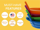 Arrow Home Products 22oz Sip-A-Bowl Kids Straw Bowls – 4 Pack