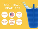 Arrow Home Products 10oz Sip-A-Cup Kids Tumblers with Built-In Straws – 4 Pack