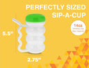 Arrow Home Products 14oz Kids Sip-A-Mug Cups with Straws – 1 Cup (colors may vary)