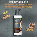 Dove Men+Care 2-in-1 Shampoo + Conditioner for Men Ginger & Coconut Oil, 17.5 oz