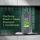 Dove Men+Care Daily 2-in-1 Shampoo and Conditioner Fresh & Clean, 31 oz