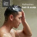 Dove Men+Care Fresh Clean 2-in-1 Shampoo and Conditioner with Caffeine and Menthol, 12 fl oz