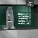Dove Men+Care Purifying Daily Shampoo Charcoal and Clay Plant Based Cleanser, 20.4 oz